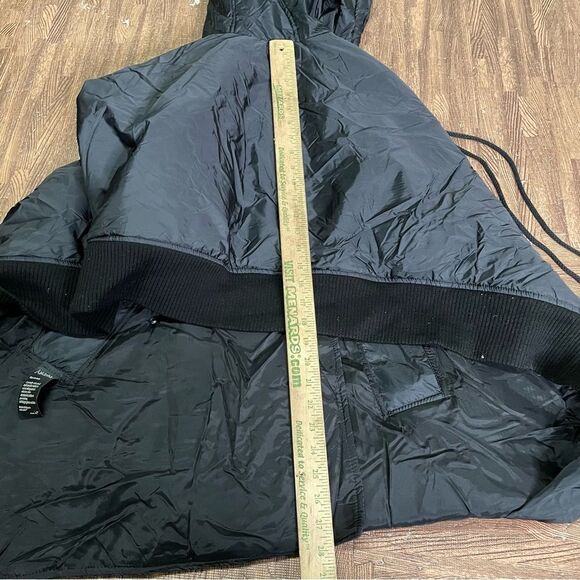 Aakasha Asymmetric Quilted Black Hooded Poncho Waterproof Windproof Shawl A07521 - Picture 8 of 8